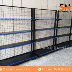 Kệ siêu thị một mặt lưới chữ A 4 tầng 124x35x180cm