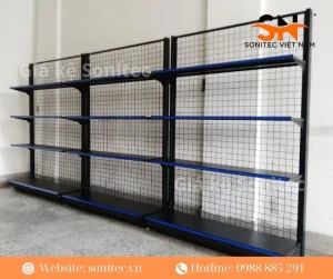 Kệ siêu thị một mặt lưới chữ A 4 tầng 124x35x180cm