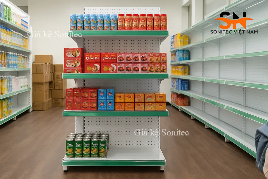 Kệ đầu dãy siêu thị HN