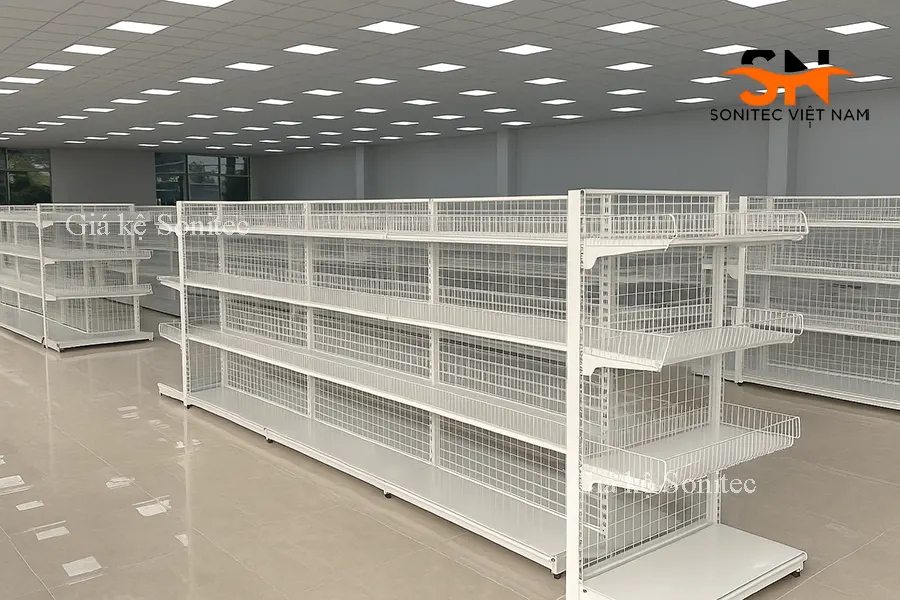 Kệ rổ mì cho siêu thị ở Hà Nội