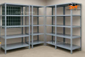 Kệ sắt v lỗ 4 tầng giá tốt, đủ kích thước