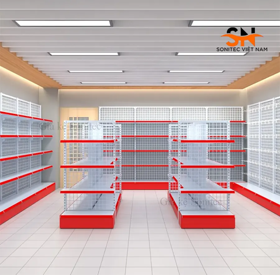 Ứng dụng của kệ lưới trưng bày