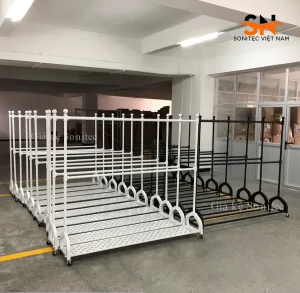 Giá kệ treo quần áo shop 2 tầng