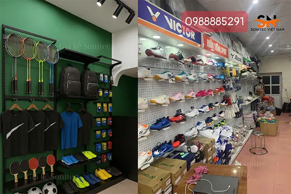 Kệ trưng bày giày cầu lông