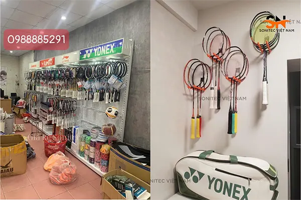 Giá kệ treo vợt cầu lông
