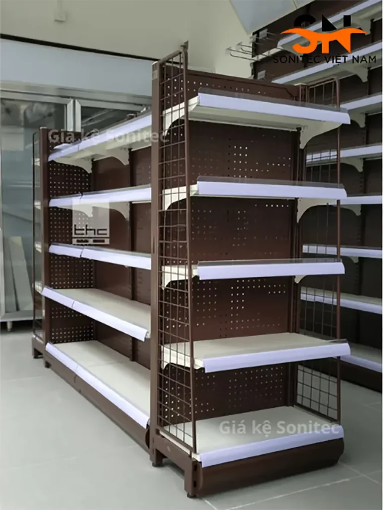 Kệ đơn để hàng siêu thị đầu dãy