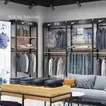 Kệ sắt treo quần áo shop thời trang