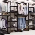 Kệ sắt treo quần áo shop thời trang