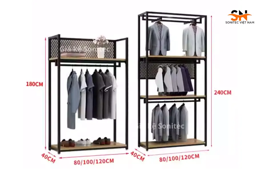 kệ sắt treo quần áo