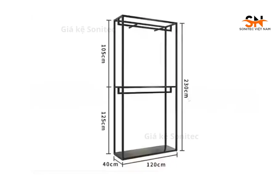 giá kệ sắt treo quần áo