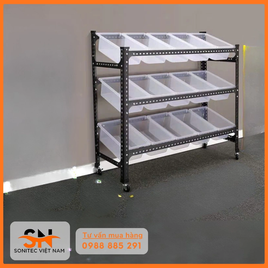 ứng dụng tiêu biểu của kệ bán trái cây V lỗ
