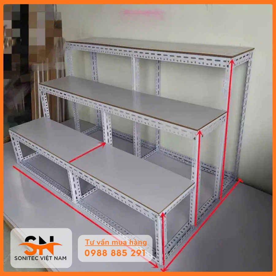 Kệ bán trái cây V lỗ đa dạng mẫu mã