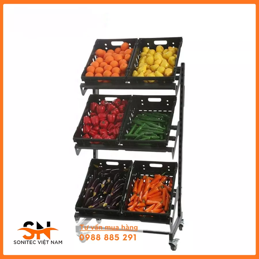 mua kệ trái cây 3 tầng sắt