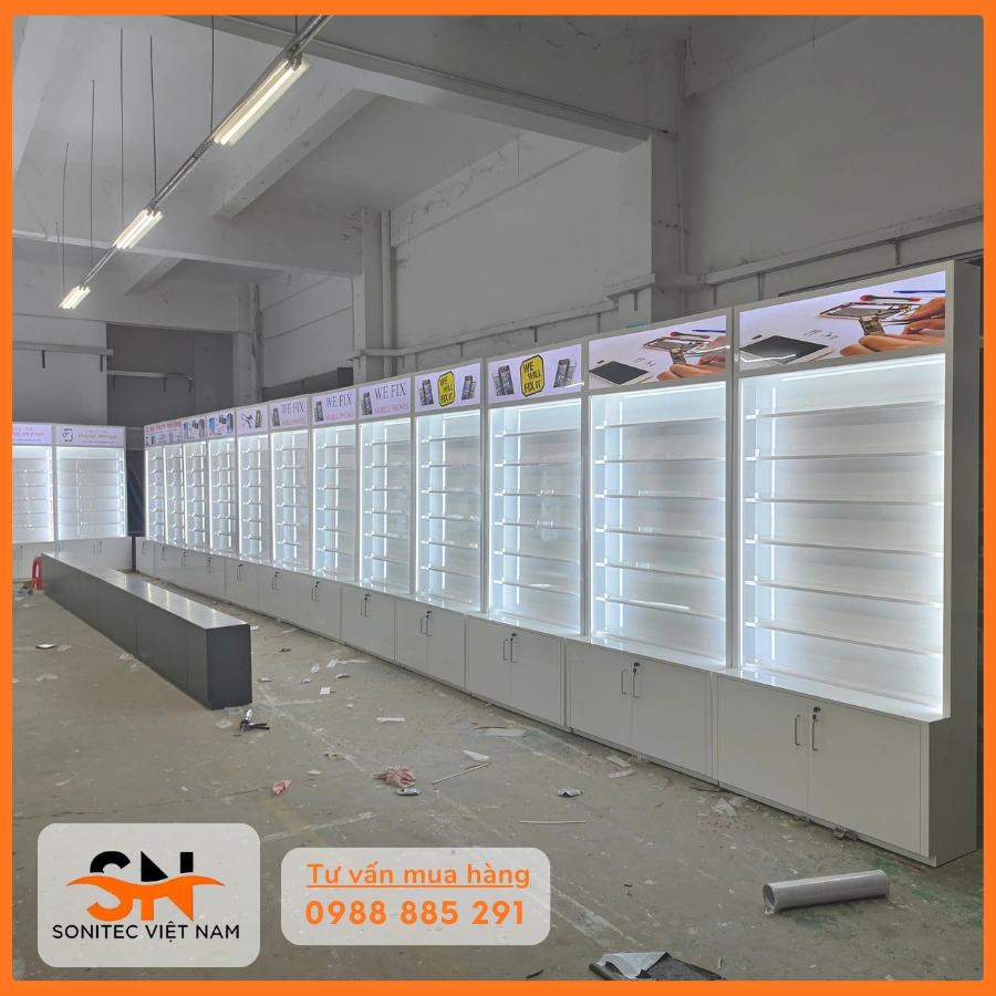 Mua kệ mỹ phẩm tại Sonitec Việt Nam