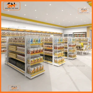 Giá kệ trưng bày tạp hóa đẹp, đa dạng