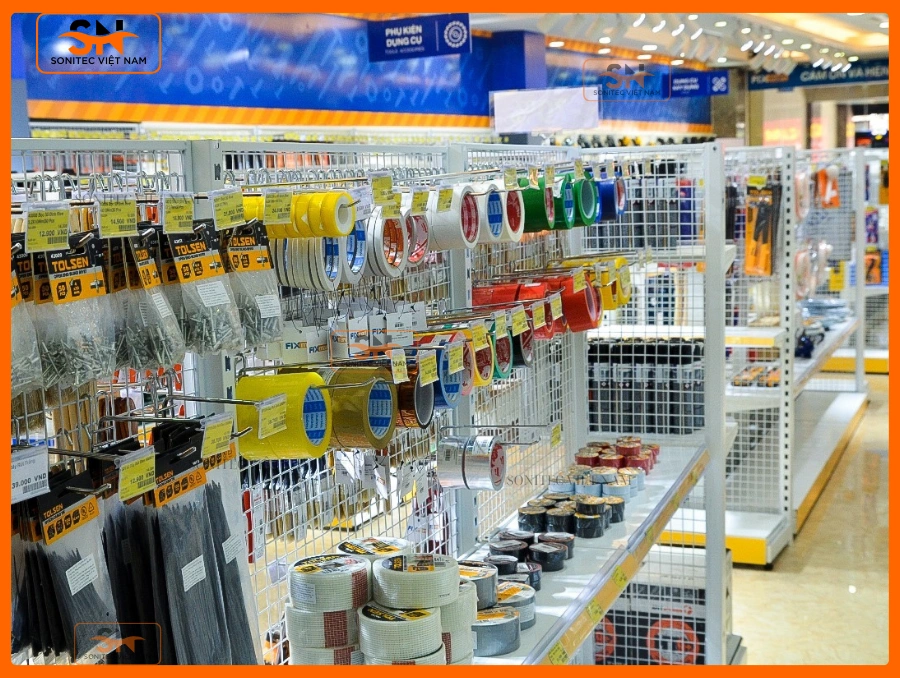 Kệ sắt lưới siêu thị chất lượng, giá tốt