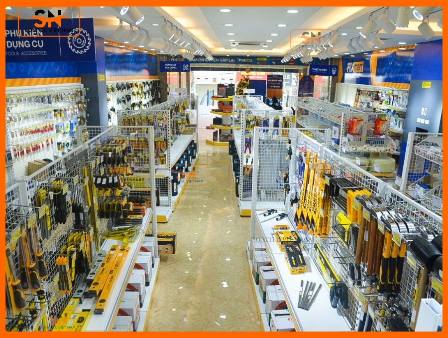 Kệ sắt lưới siêu thị chất lượng
