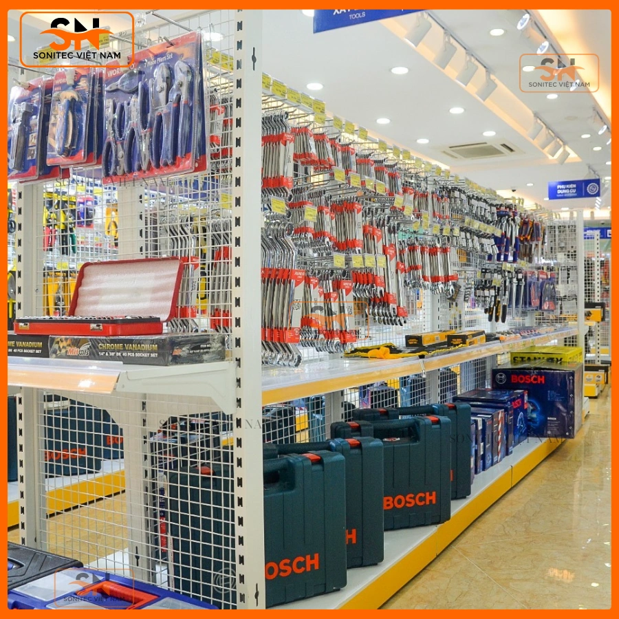 Kệ sắt lưới siêu thị chính hãng, giá tốt