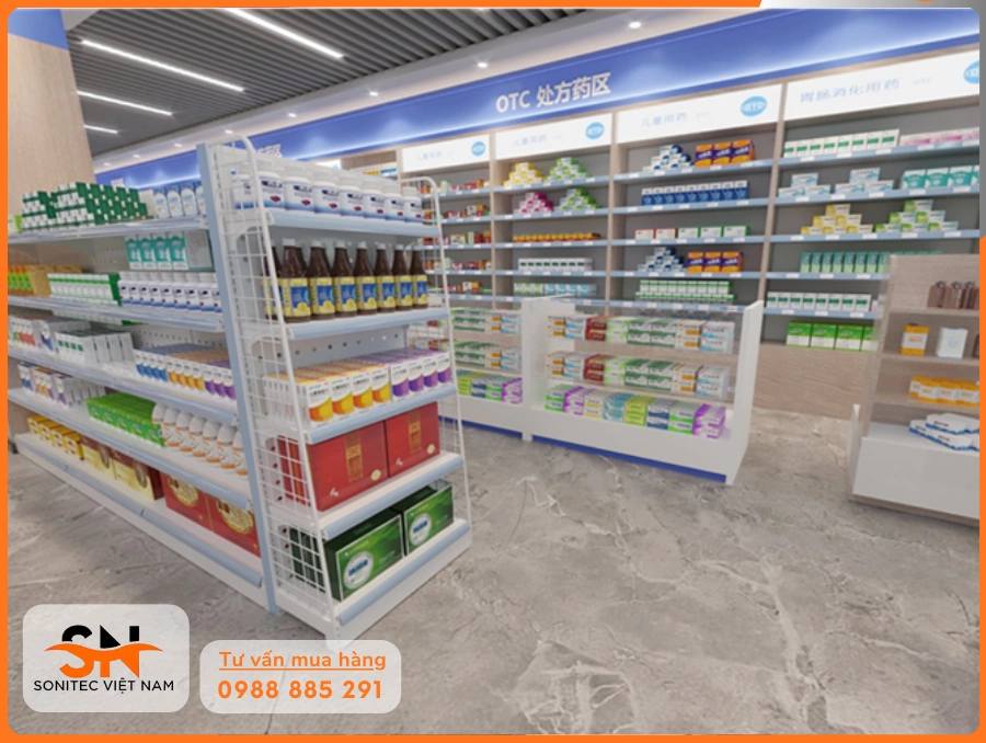 Mua kệ sắt nhà thuốc an toàn