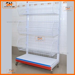 Kệ siêu thị có bánh xe
