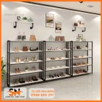 Kệ trưng bày giày dép bằng gỗ