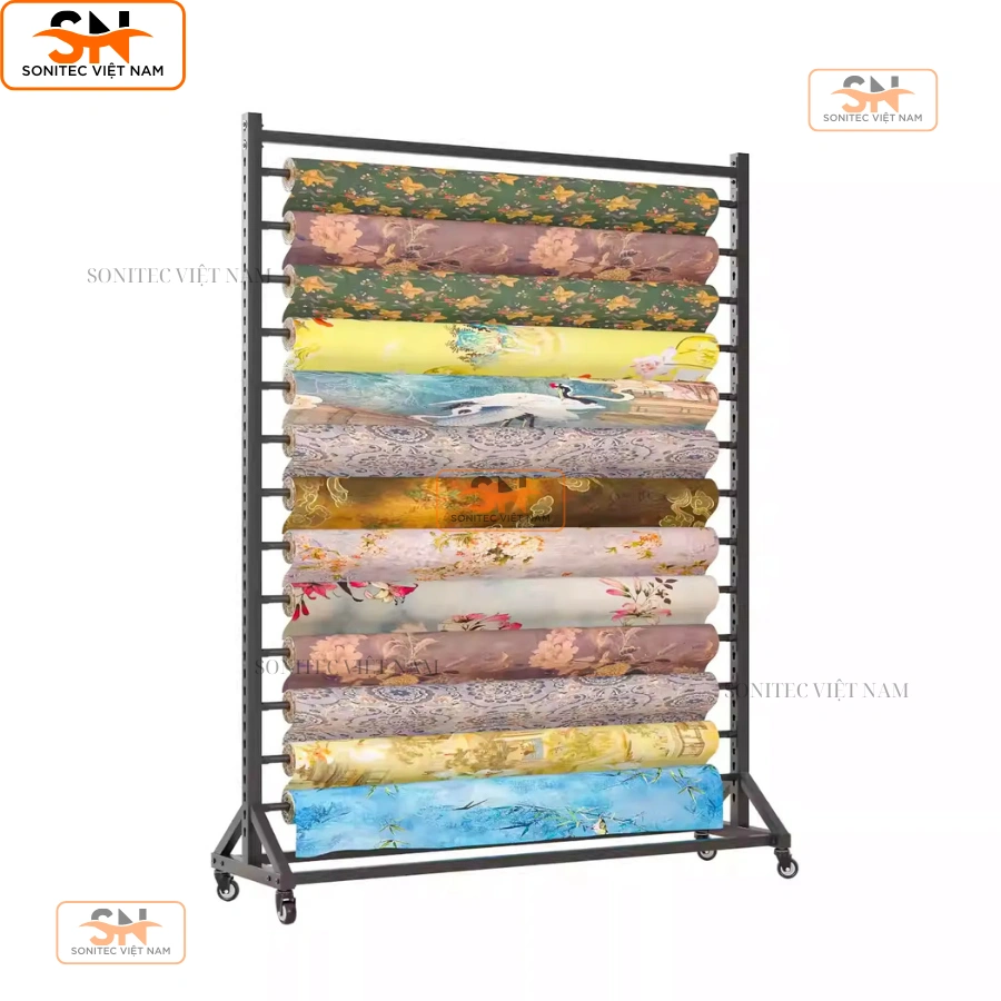 Lợi ích kệ trưng bày vải cuộn