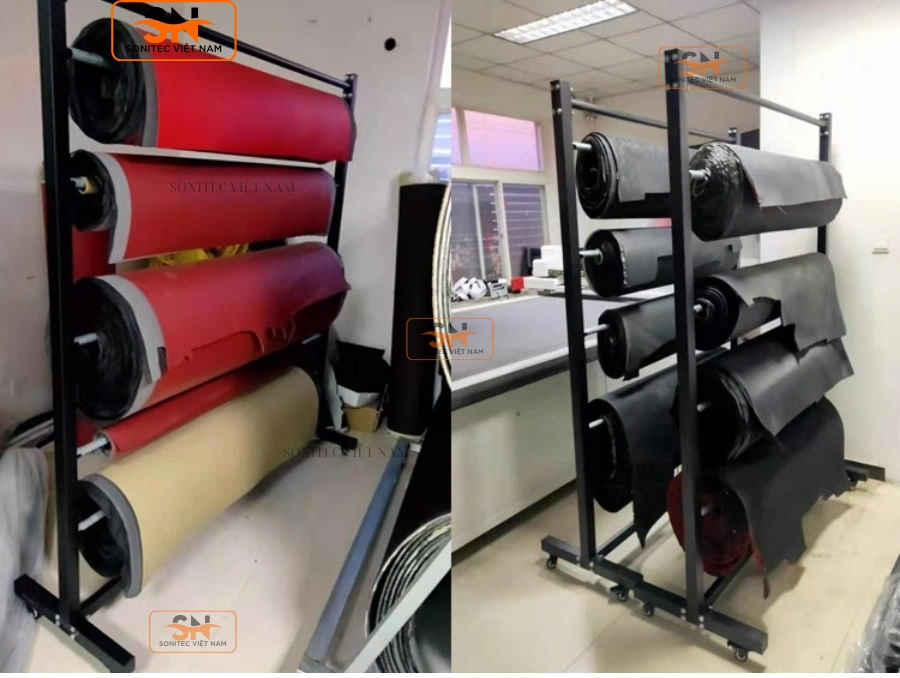 mua kệ trưng bày vải cuộn tại giá kệ Sonitec