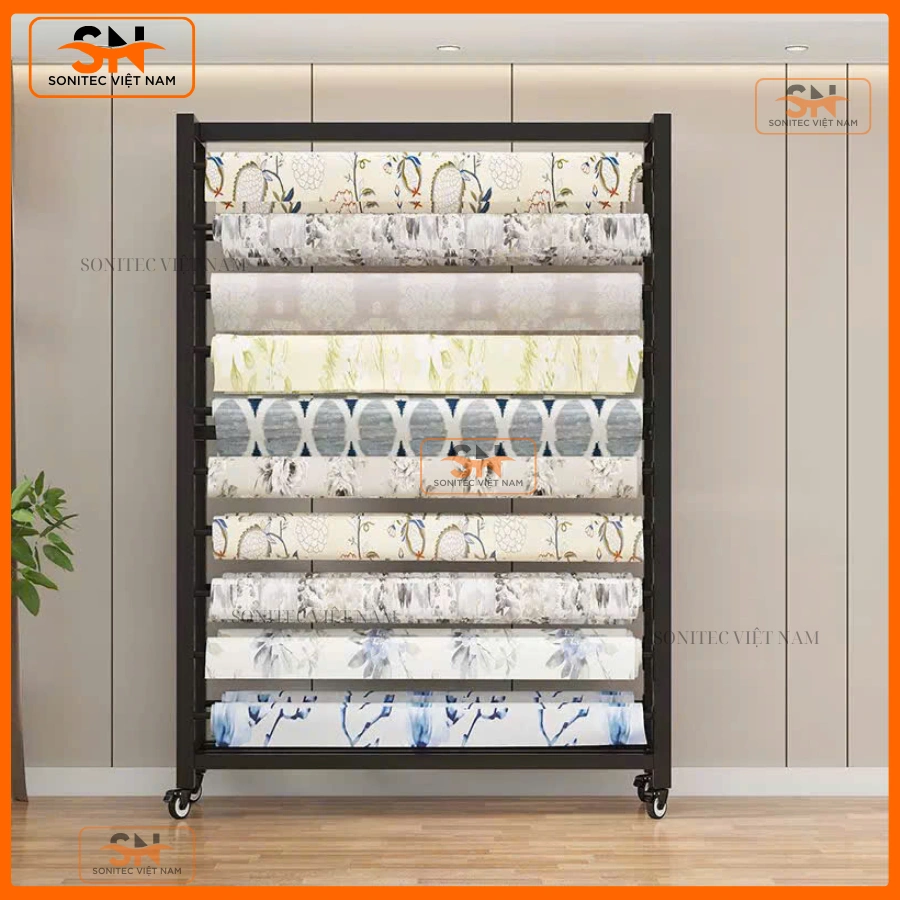 Cách chọn nội thất kệ trưng bày vải đẹp, gọn, tối ưu