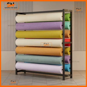 Chọn nội thất kệ trưng bày vải đẹp, gọn, tối ưu