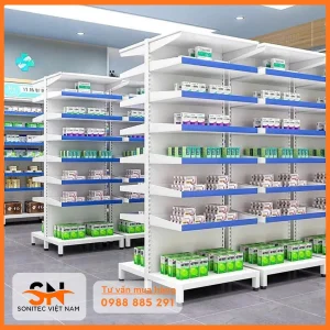 Thiết kế quầy kệ nhà thuốc đẹp