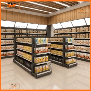 Kệ sắt để hàng tạp hóa chống rỉ bền bỉ