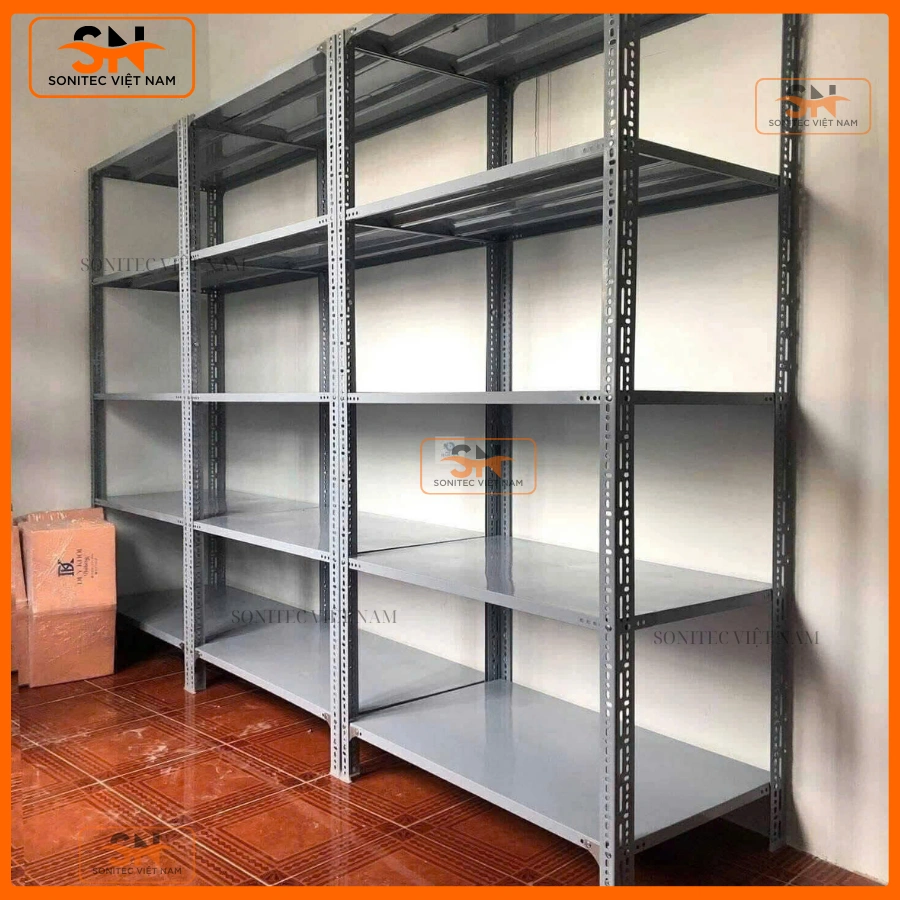 Kệ sắt V lỗ 5 tầng chắc chắn, giá rẻ