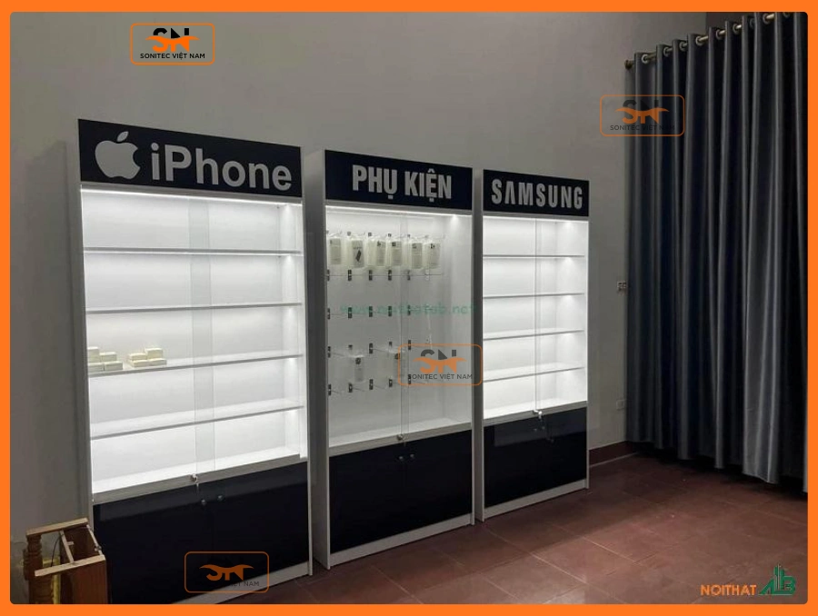 Mẫu kệ điện thoại đẹp dễ dàng kết hợp nội thất shop