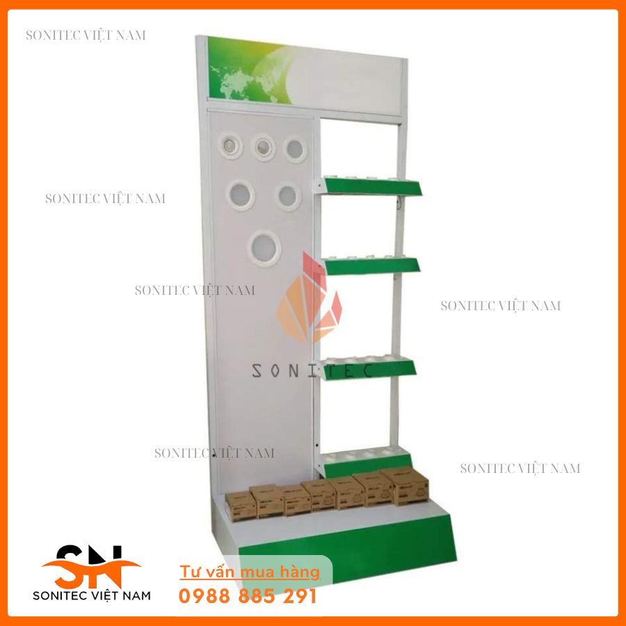 Mẫu kệ trưng bày sản phẩm đẹp, đa dạng kiểu dáng