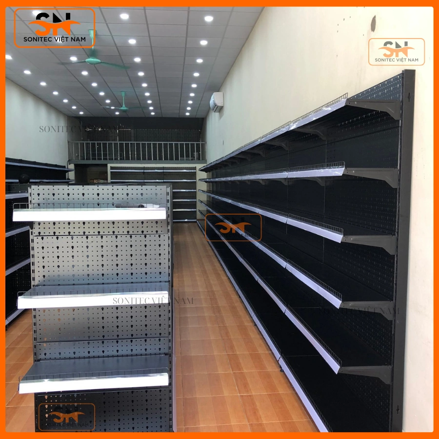 Trưng bày siêu thị mini, làm kệ mấy tầng là đủ?