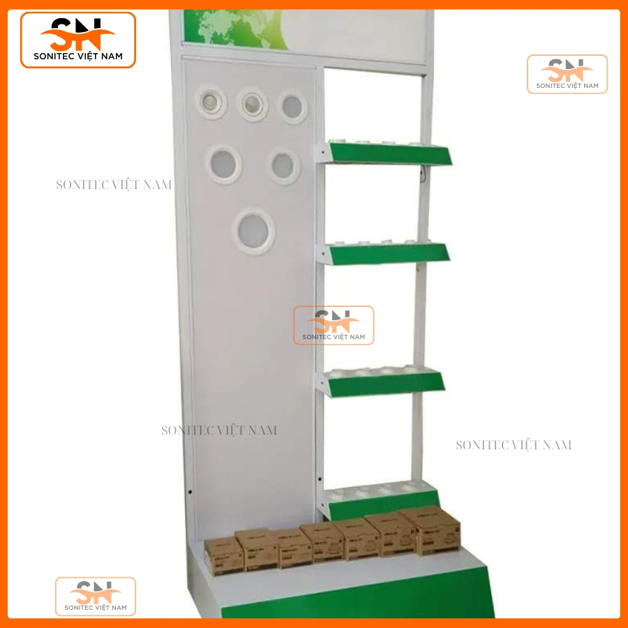 Thiết kế kệ trưng bày đèn LED ứng dụng đa dạng