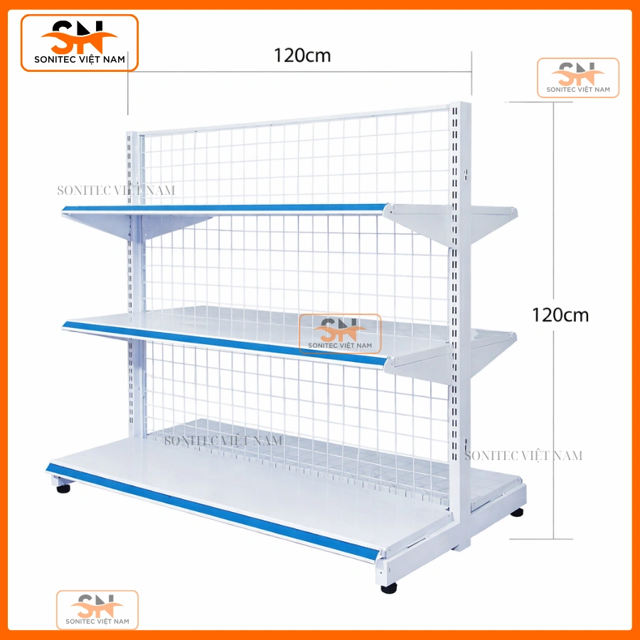 Kệ đôi siêu thị 120cmx120cm giá tốt