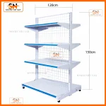 Kệ đôi siêu thị 120cmx150cm trưng bày trung tâm