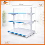 Kệ đôi siêu thị 70cmx120cm bền, đẹp