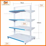 Kệ đôi siêu thị 70cmx150cm trưng bày tạp hóa