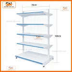 Kệ đôi siêu thị 70cmx180cm chắc chắn