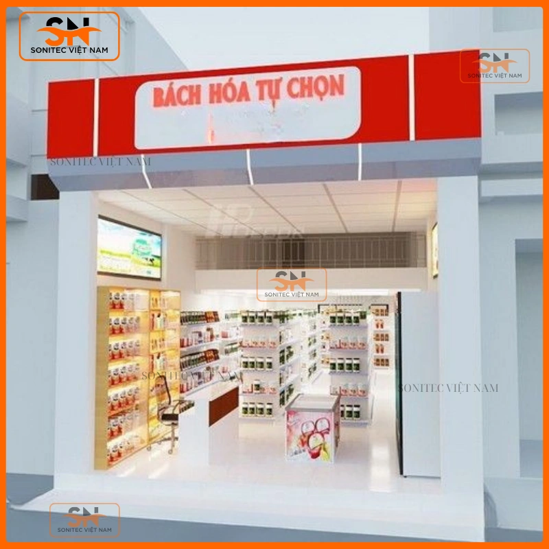 Thiết kế mặt tiền cửa hàng cho shop