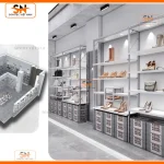 Kệ giày dép có đèn led cho cửa hàng giày