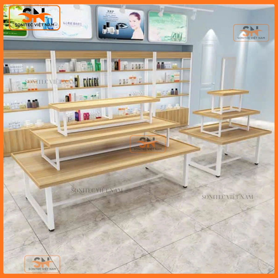 Kệ mỹ phẩm trưng bày trung tâm