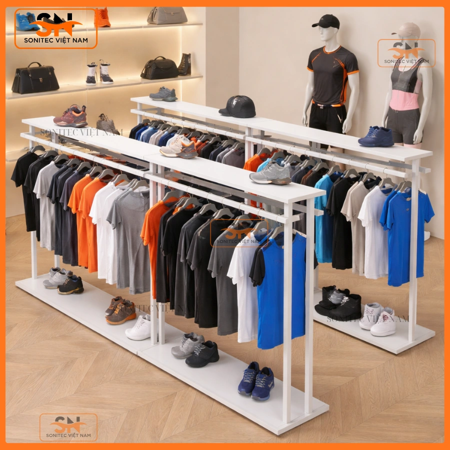 Cách chọn kệ đôi shop quần áo