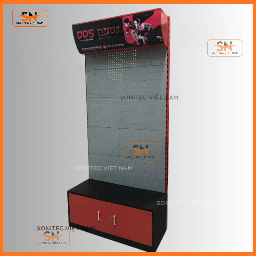 Kệ trưng dụng cụ có tủ chứa