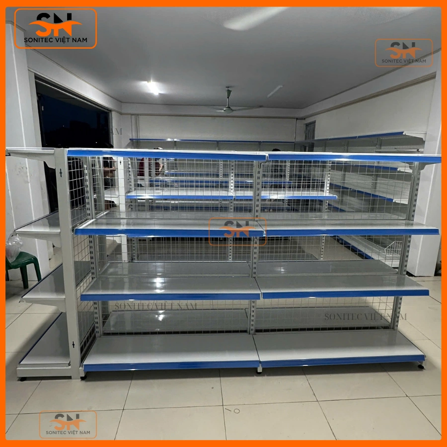 Kệ lưới siêu thị đôi Sonitec