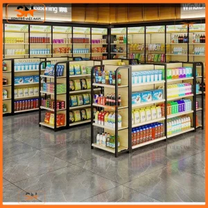 50+ mẫu kệ shop mẹ và bé đẹp, tiện dụng và hút khách hàng