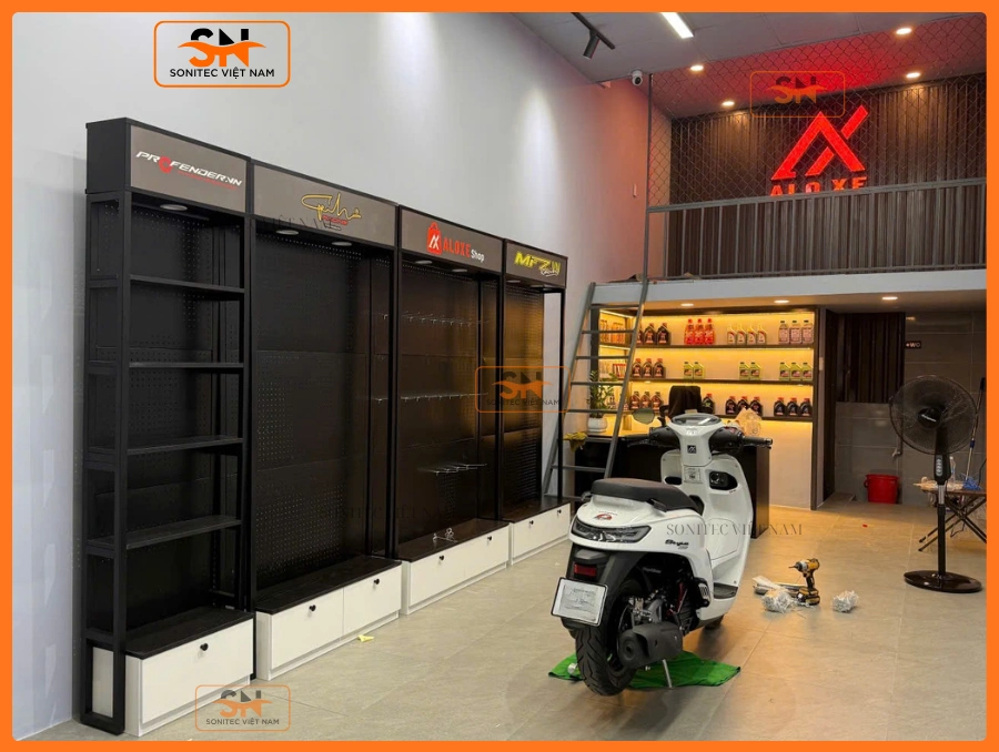 Thiết kế kệ cho shop phụ kiện