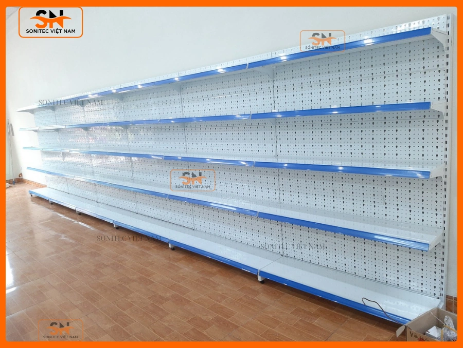 Tư vấn thiết kế thi công kệ siêu thị theo diện tích